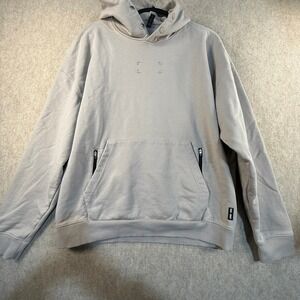 ASRV Mens French Terry Snap Button Hoodie Gray DSG-0597 Sweatshirt Large